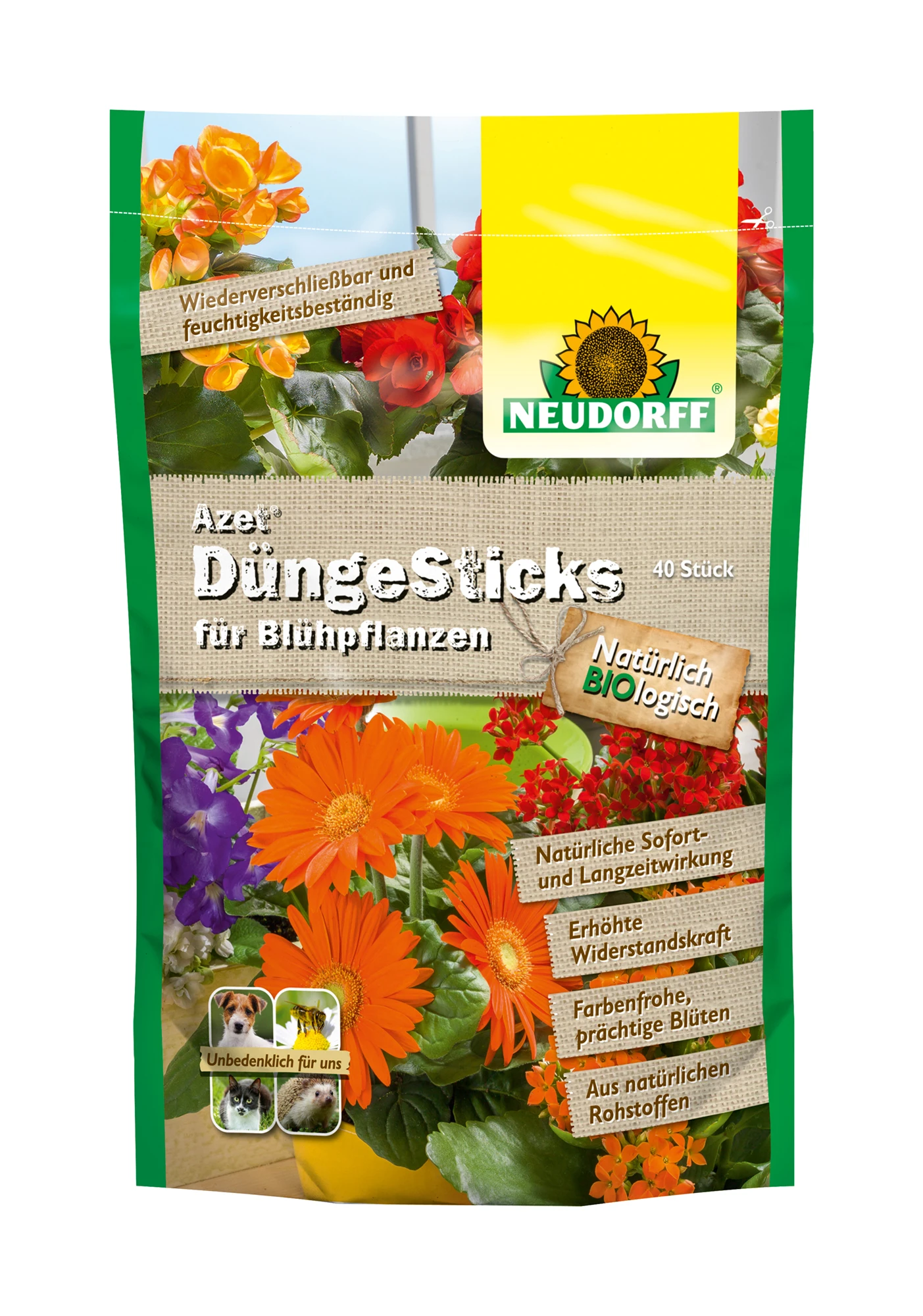 Azet DüngeSticks Für Blühpflanzen (40 Sticks) | Dünger Von Neudorff 3 Azet DüngeSticks Für Blühpflanzen (40 Sticks) | Dünger Von Neudorff