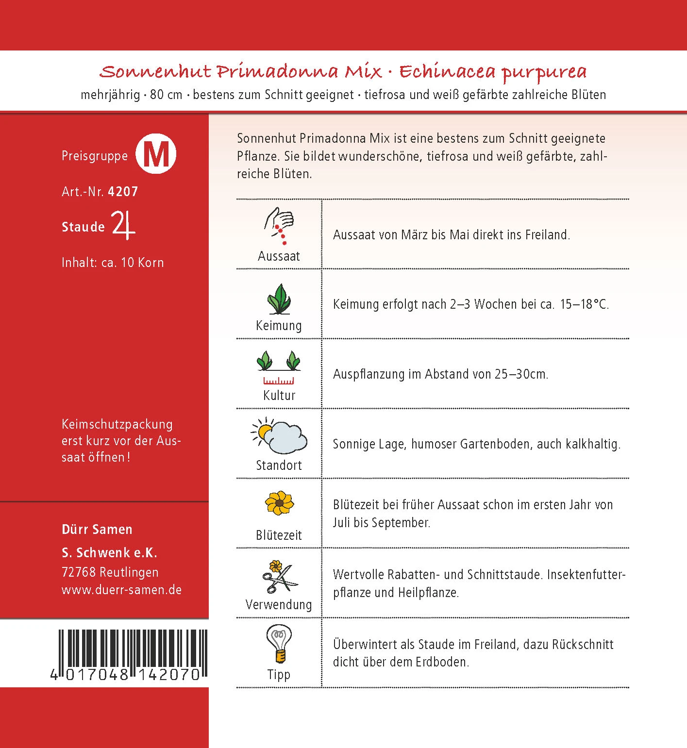 Sonnenhut Primadonna Mix | Sonnenhutsamen Von Dürr Samen 3 Sonnenhut Primadonna Mix | Sonnenhutsamen Von Dürr Samen