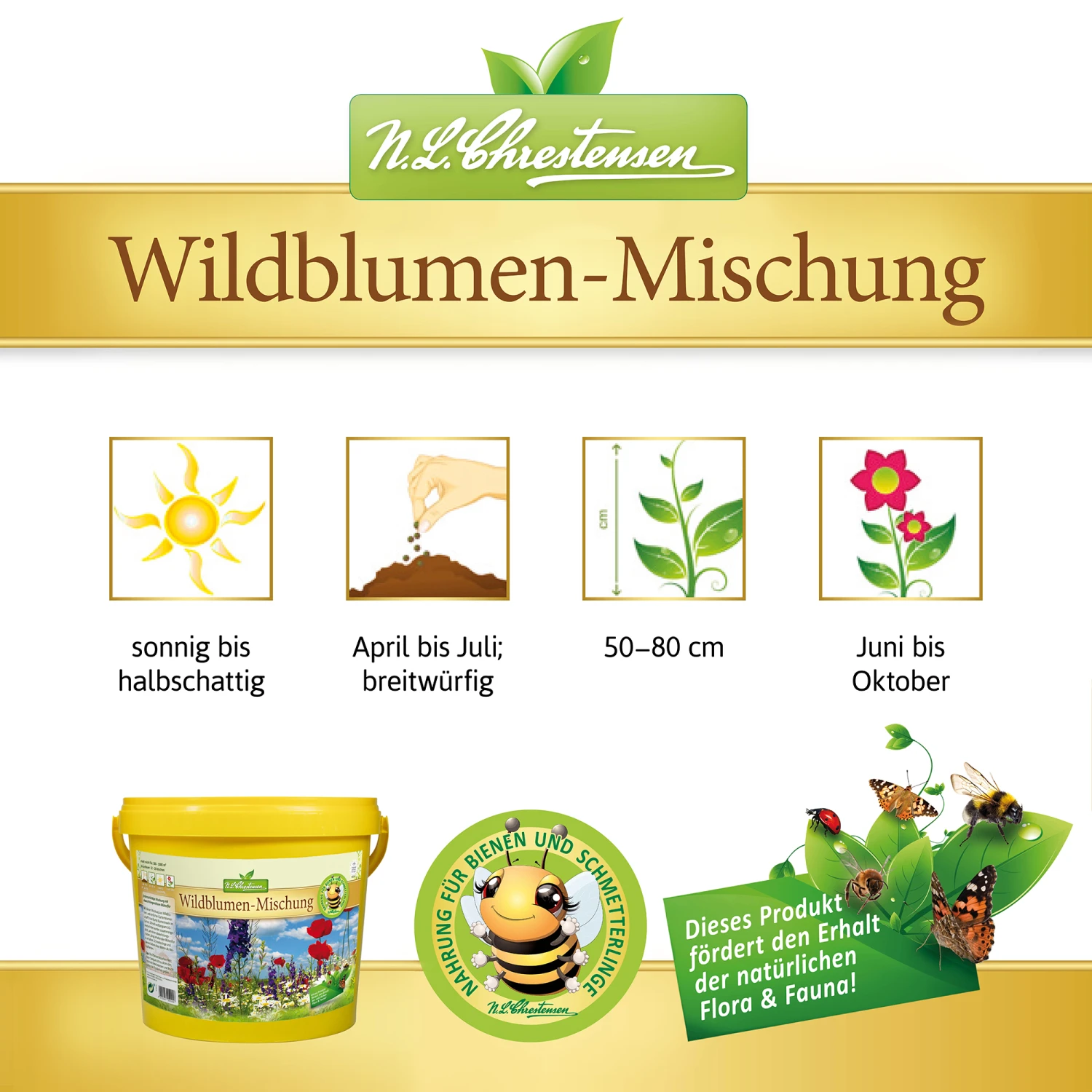 Wildblumen - Mischung Im 1 L Eimer | Wildblumenwiese Von N.L. Chrestensen 7 Wildblumen - Mischung Im 1 L Eimer | Wildblumenwiese Von N.L. Chrestensen – Bild 5