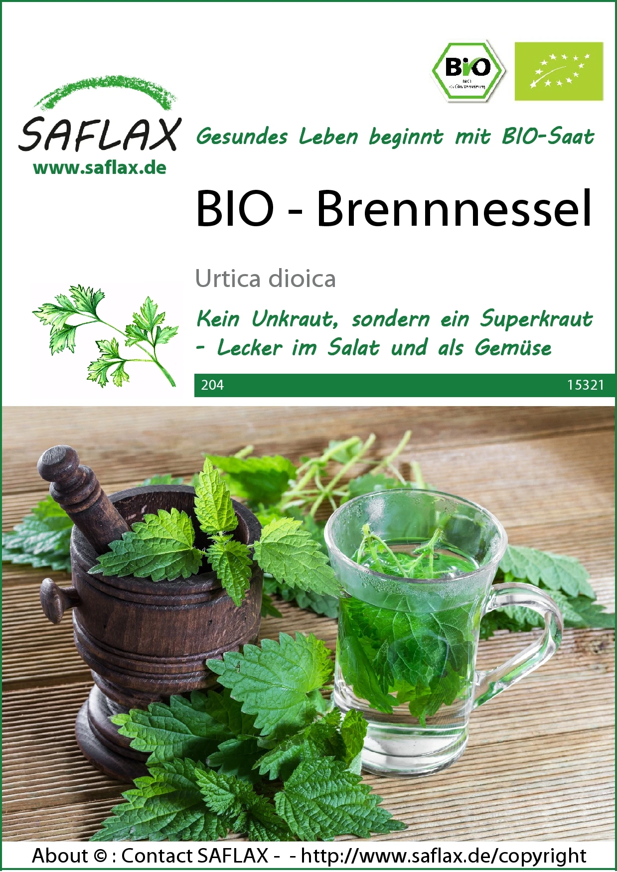 Brennessel | BIO Heilpflanzensamen Von Saflax 4 Brennessel | BIO Heilpflanzensamen Von Saflax – Bild 2