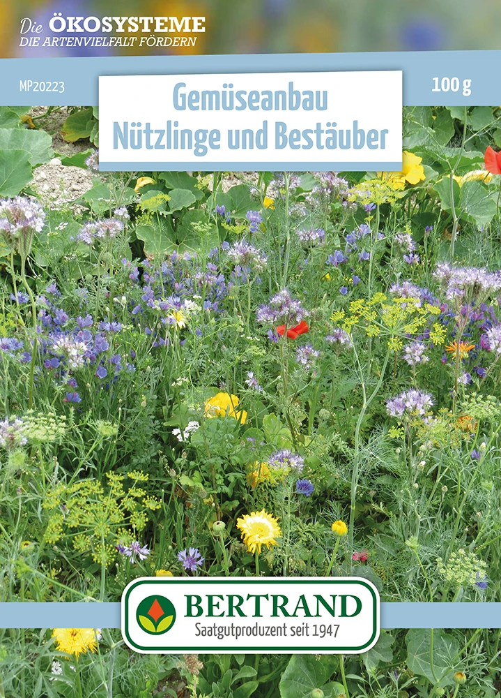 Blumenwiese Gemüseanbau Nützlinge Und Bestäuber (einjährig) (100 G) | Blumensamen Von Bertrand 3 Blumenwiese Gemüseanbau Nützlinge Und Bestäuber (einjährig) (100 G) | Blumensamen Von Bertrand