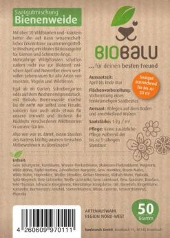 Bienenweide Region Nord-West (mehrjährig, 50 G) | Bienenwiese Von Biobalu -Elho Compo Geschaft 543483 Bienenweide Region Nord West mehrjaehrig 50 g 1
