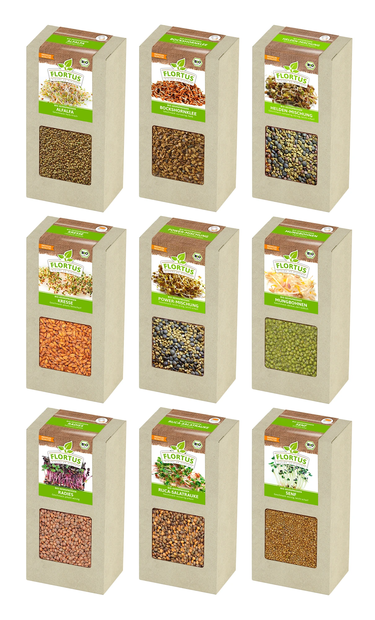 Keimsprossen Set Mit 9 Sorten (1,8 Kg) | BIO Keimsprossen Von FLORTUS 5 Keimsprossen Set Mit 9 Sorten (1,8 Kg) | BIO Keimsprossen Von FLORTUS – Bild 3