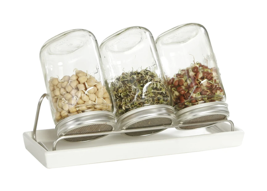 Sprossenglas-System III Weiß (1000 Ml) | Sprossengläser Von Eschenfelder 3 Sprossenglas-System III Weiß (1000 Ml) | Sprossengläser Von Eschenfelder