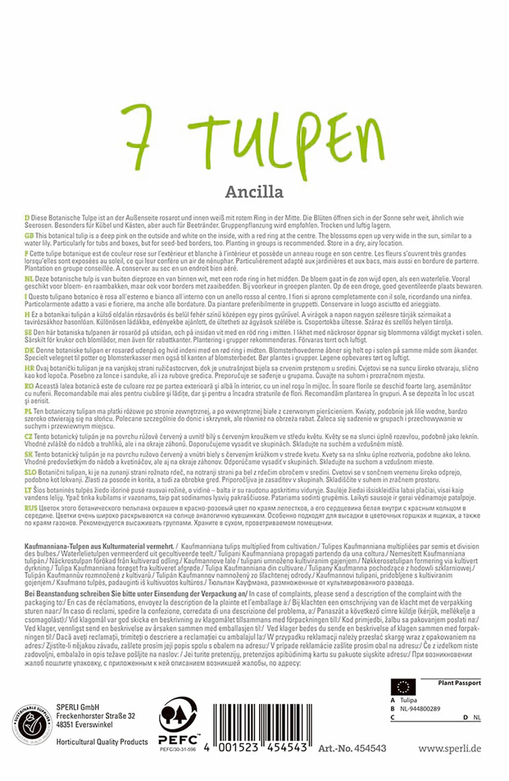 Tulpe Ancilla (7 Stück) | Kaufmanniana-Tulpen Von Sperli 4 Tulpe Ancilla (7 Stück) | Kaufmanniana-Tulpen Von Sperli – Bild 2