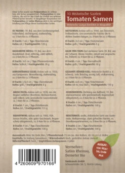 Tomatensamen 10 Alte Sorten Set | BIO Gemüsesamen-Sets Von Biobalu 9 Tomatensamen 10 Alte Sorten Set | BIO Gemüsesamen-Sets Von Biobalu -Elho Compo Geschaft 550612 BIO Tomatensamen 10 Alte Sorten Set BB1006 1