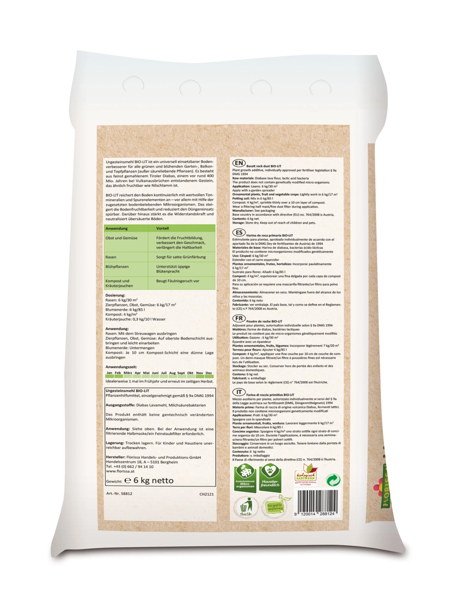 Urgesteinsmehl BIO-LIT (6 Kg) | BIO Bodenverbesserung Von Florissa 4 Urgesteinsmehl BIO-LIT (6 Kg) | BIO Bodenverbesserung Von Florissa – Bild 2