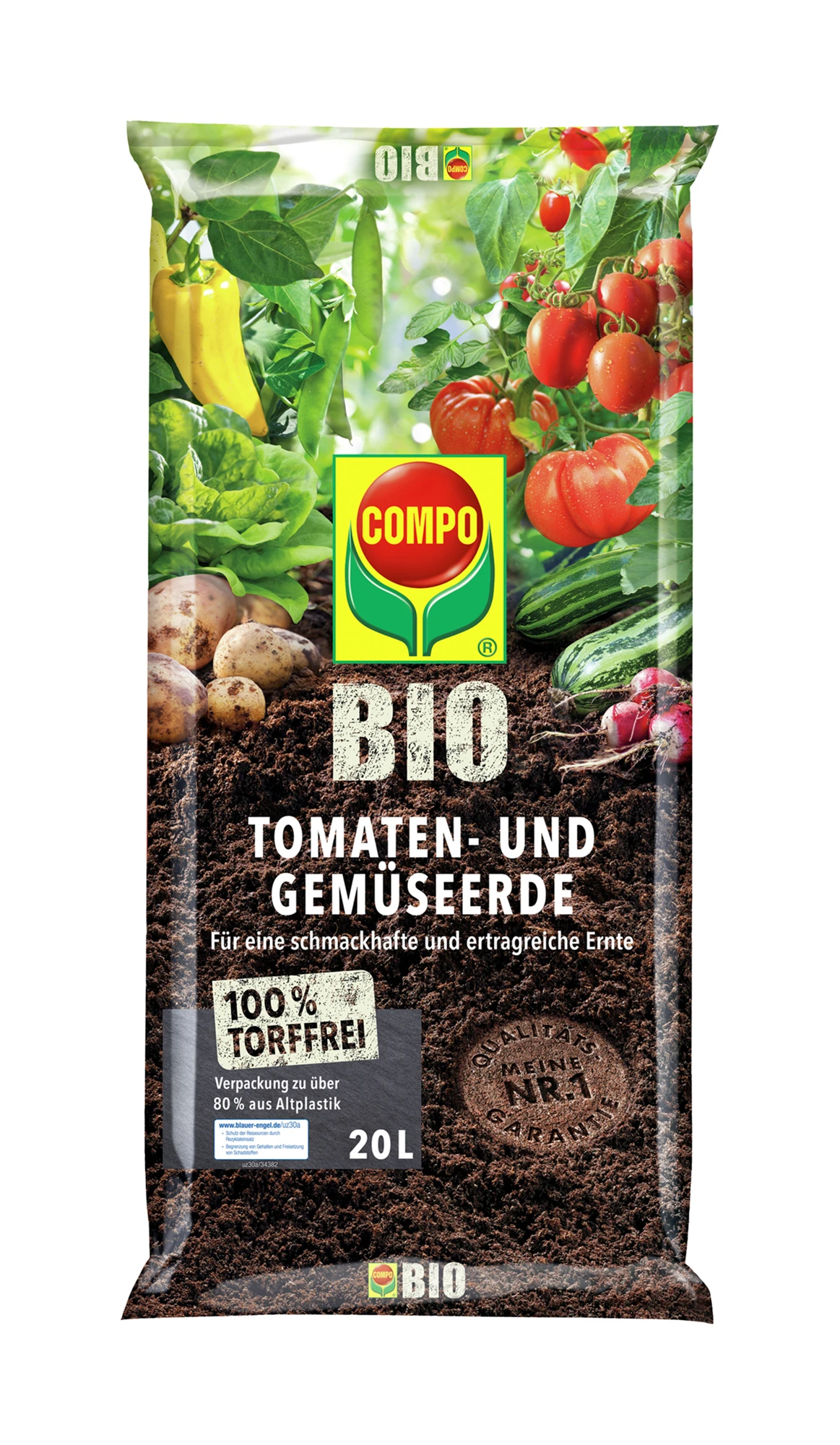 Tomaten- Und Gemüseerde Torffrei (20 L) | BIO Erden Von COMPO 3 Tomaten- Und Gemüseerde Torffrei (20 L) | BIO Erden Von COMPO