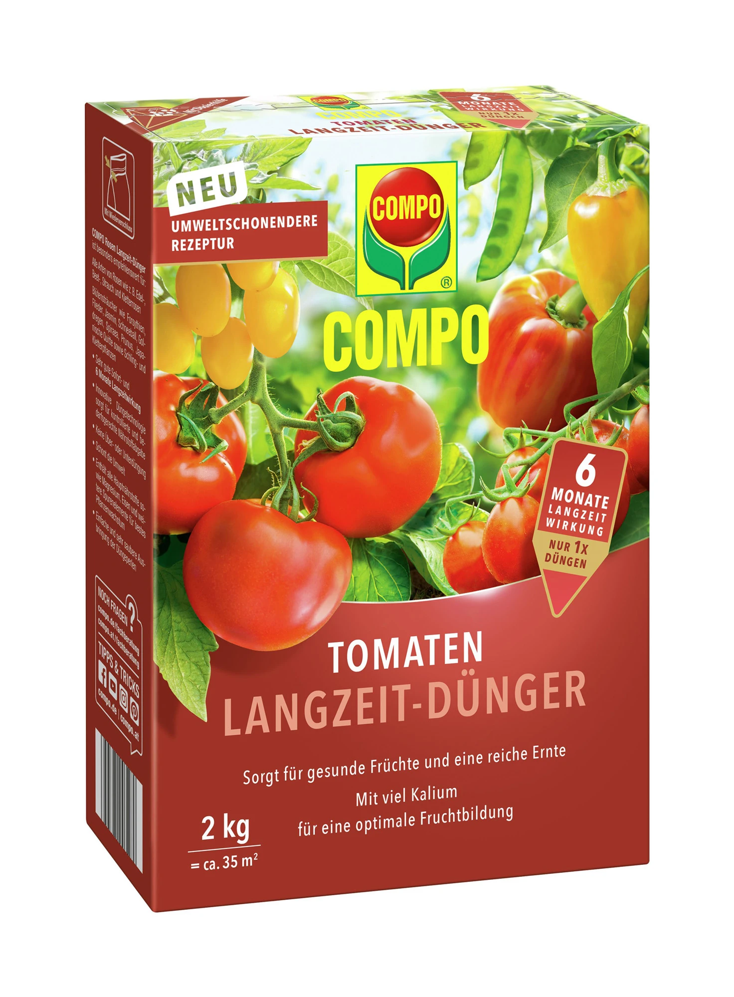 Tomaten Langzeit-Dünger (2 Kg) | Dünger Von COMPO 3 Tomaten Langzeit-Dünger (2 Kg) | Dünger Von COMPO