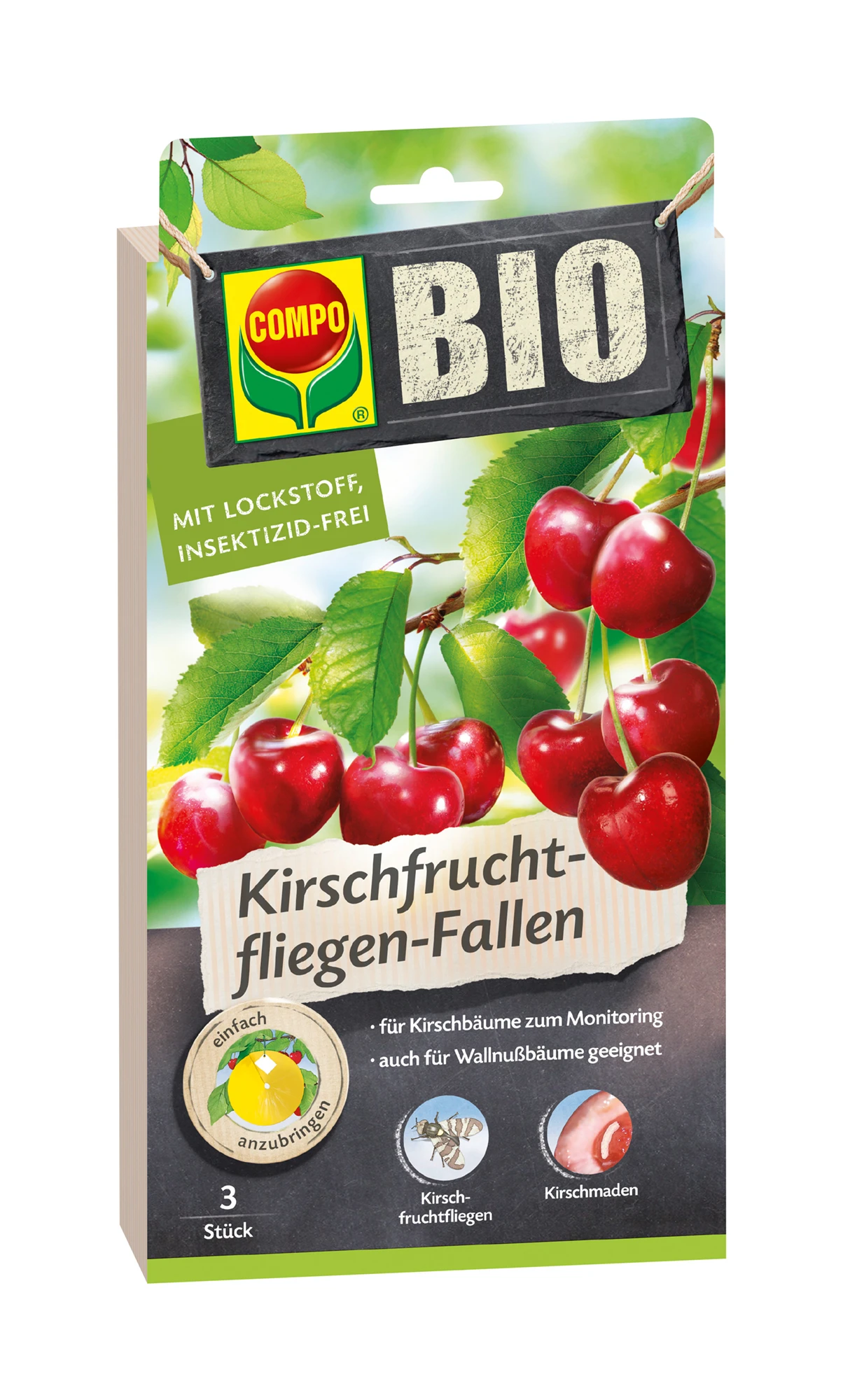 Kirschfruchtfliegen-Fallen (3 Stück) | BIO Fallen Und Fernhaltemittel Von COMPO 3 Kirschfruchtfliegen-Fallen (3 Stück) | BIO Fallen Und Fernhaltemittel Von COMPO