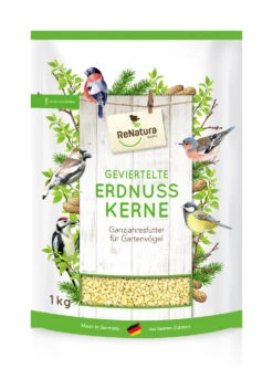 Geviertelte Erdnusskerne (1 Kg) | Vogelfutter Von ReNatura
