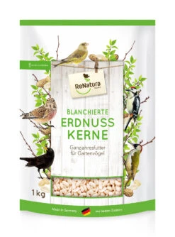 Blanchierte Erdnusskerne (1 Kg) | Vogelfutter Von ReNatura