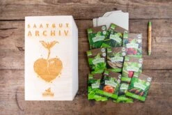 Gemüse Saatgut Archiv Holzbox (10 Tütchen + Register) | BIO Gemüsesamen-Sets Von FLORTUS -Elho Compo Geschaft 551883 BIO Saatgut Archiv Holzbox 10 Tuetchen Register 2000 0564 1
