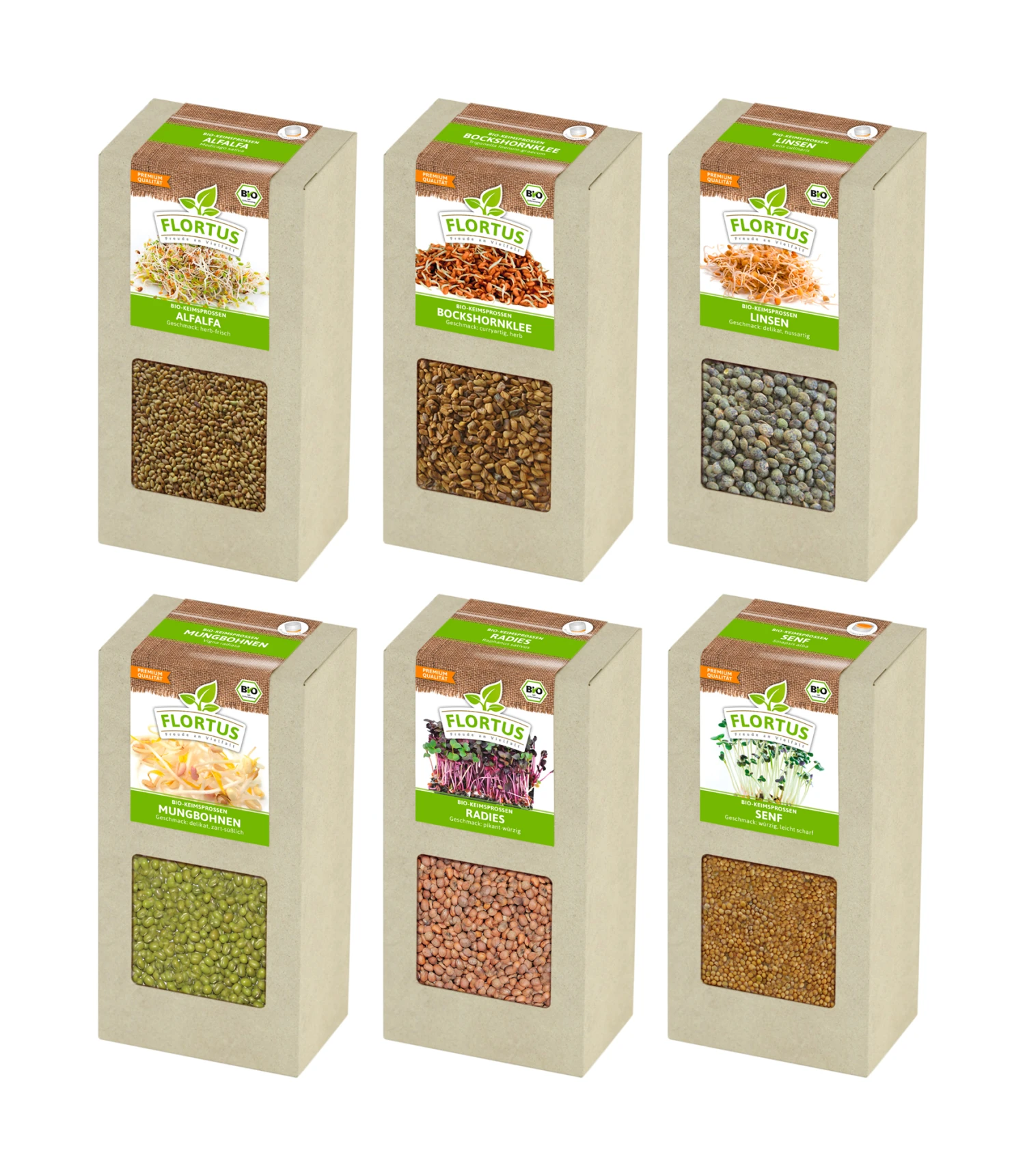 Keimsprossen Set "Für Salat" Mit 6 Sorten (1,2 Kg) | BIO Keimsprossen Von FLORTUS 7 Keimsprossen Set "Für Salat" Mit 6 Sorten (1,2 Kg) | BIO Keimsprossen Von FLORTUS – Bild 5