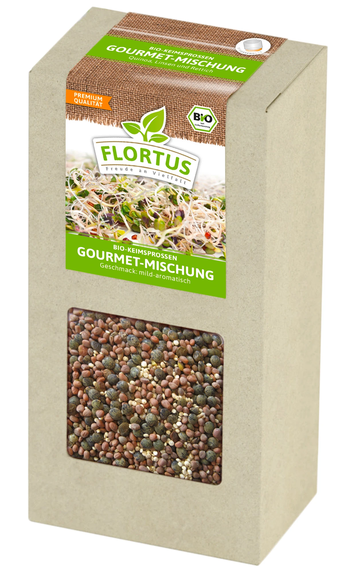 Keimsprossen Set "Mischungen" Mit 6 Sorten (1,2 Kg) | BIO Keimsprossen Von FLORTUS 5 Keimsprossen Set "Mischungen" Mit 6 Sorten (1,2 Kg) | BIO Keimsprossen Von FLORTUS – Bild 3