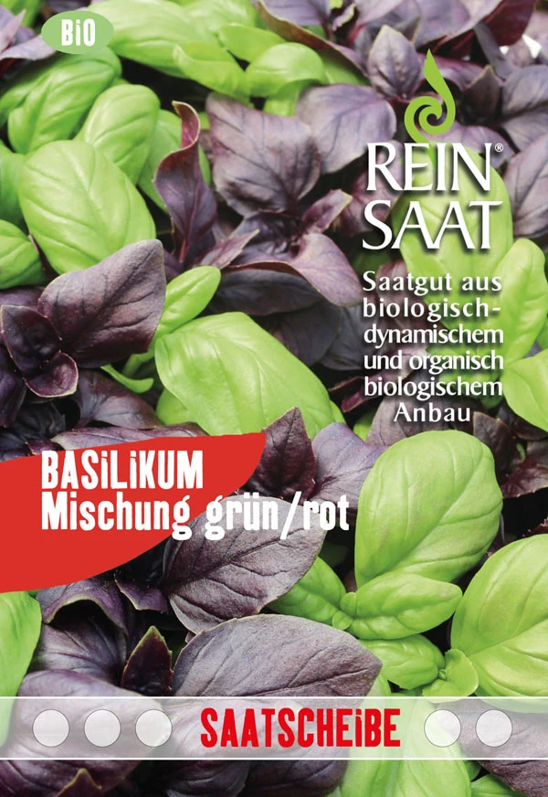 Basilikum-Mischung (Saatscheibe) | BIO Basilikumsamen Von Reinsaat 3 Basilikum-Mischung (Saatscheibe) | BIO Basilikumsamen Von Reinsaat