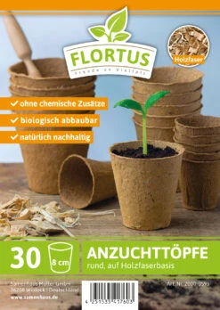8 Cm Anzuchttopf Rund Auf Holzfaser Basis | Anzuchttöpfe Von FLORTUS -Elho Compo Geschaft 552303 8 cm Anzuchttopf rund auf Holzfaser Basis 30 Stueck 2000 0595 1