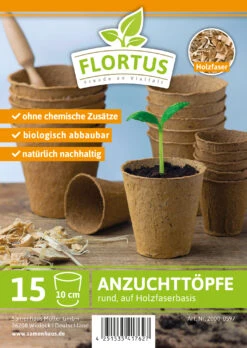 10 Cm Anzuchttopf Rund Auf Holzfaser Basis | Anzuchttöpfe Von FLORTUS -Elho Compo Geschaft 552305 10 cm Anzuchttopf rund auf Holzfaser Basis 15 Stueck 2000 0597 1