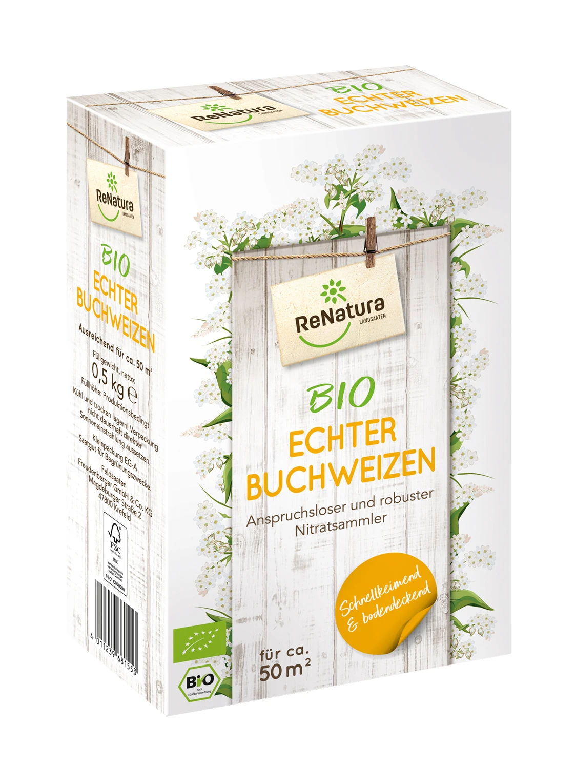 Echter Buchweizen (500 G) | BIO Gründünger Von ReNatura 3 Echter Buchweizen (500 G) | BIO Gründünger Von ReNatura