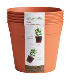 Anzuchttopf Easy Release Groß (5 Stück) | Jungpflanzentöpfe Von Clever Pots -Elho Compo Geschaft 553516 Blumentopf Easy Release gross 5 Stueck 503879 kp 0
