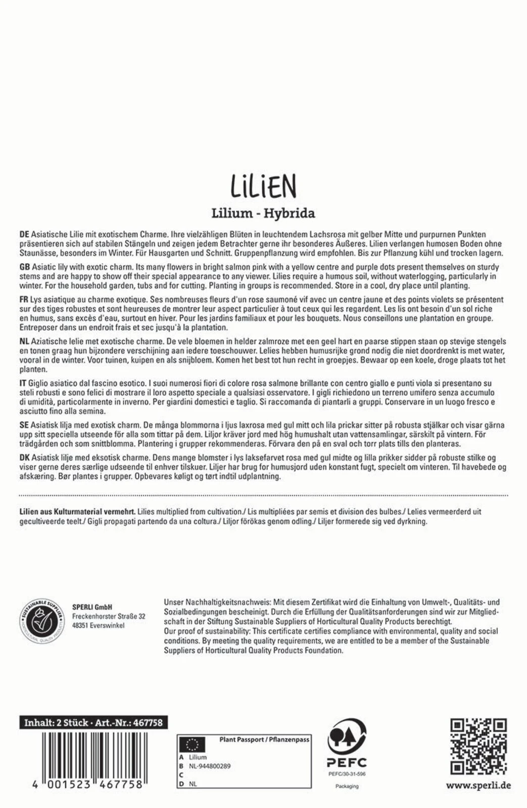 Lilie Tribal Dance (2 Stück) | Lilienzwiebeln Von Sperli 4 Lilie Tribal Dance (2 Stück) | Lilienzwiebeln Von Sperli – Bild 2