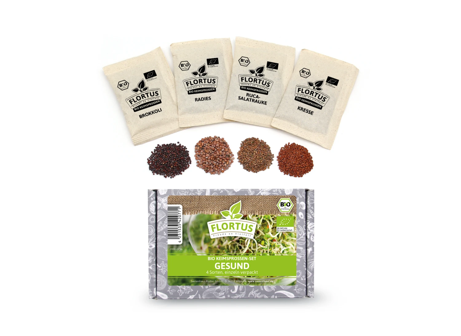 Keimsprossen Set Gesund (4 Sorten) | BIO Keimsprossen Sets Von FLORTUS 8 Keimsprossen Set Gesund (4 Sorten) | BIO Keimsprossen Sets Von FLORTUS – Bild 6