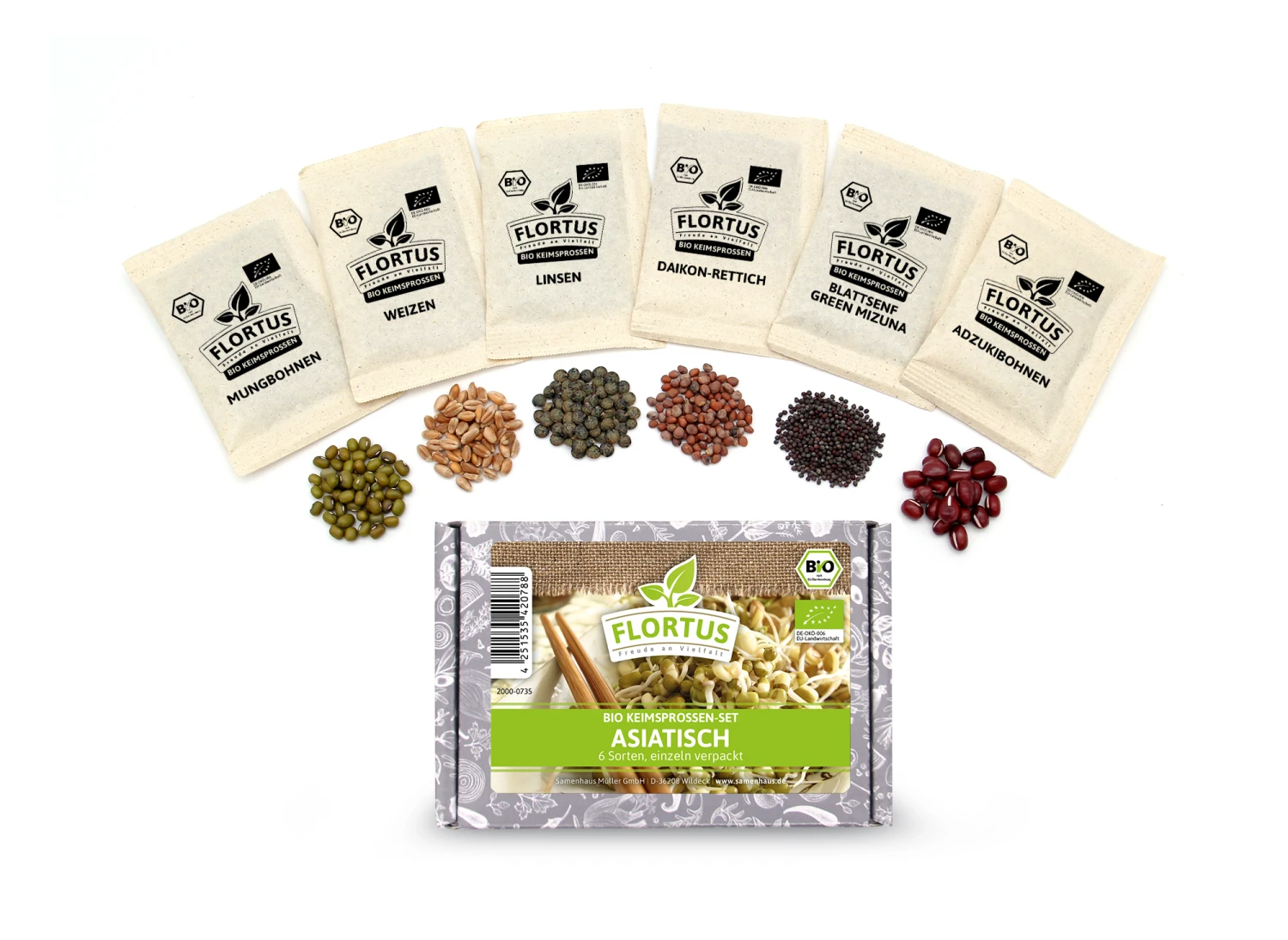 Keimsprossen Set Asiatisch (6 Sorten) | BIO Keimsprossen Sets Von FLORTUS 4 Keimsprossen Set Asiatisch (6 Sorten) | BIO Keimsprossen Sets Von FLORTUS – Bild 2