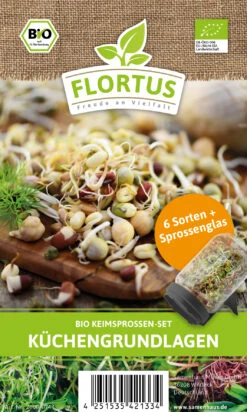 Keimsprossen Anzuchtset - Küchengrundlage (6 Sorten) | BIO Keimsprossen Sets Von FLORTUS -Elho Compo Geschaft 554736 BIO Keimsprossen Anzuchtset Kuechengrundlage 2000 0744 1
