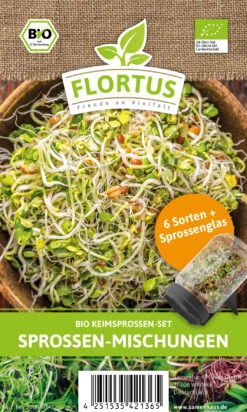 Keimsprossen Anzuchtset - Sprossen Mischungen (6 Sorten) | BIO Keimsprossen Sets Von FLORTUS -Elho Compo Geschaft 554739 BIO Keimsprossen Anzuchtset Sprossen Mischungen 2000 0747 1