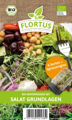 Keimsprossen Anzuchtset - Salat Grundlage (6 Sorten) | BIO Keimsprossen Sets Von FLORTUS -Elho Compo Geschaft 554741 BIO Keimsprossen Anzuchtset Salat Grundlage 2000 0749 1