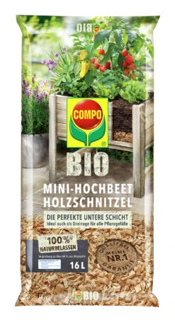 Mini-Hochbeet Holzschnitzel (16 L) | BIO Beethackschnitzel Von COMPO