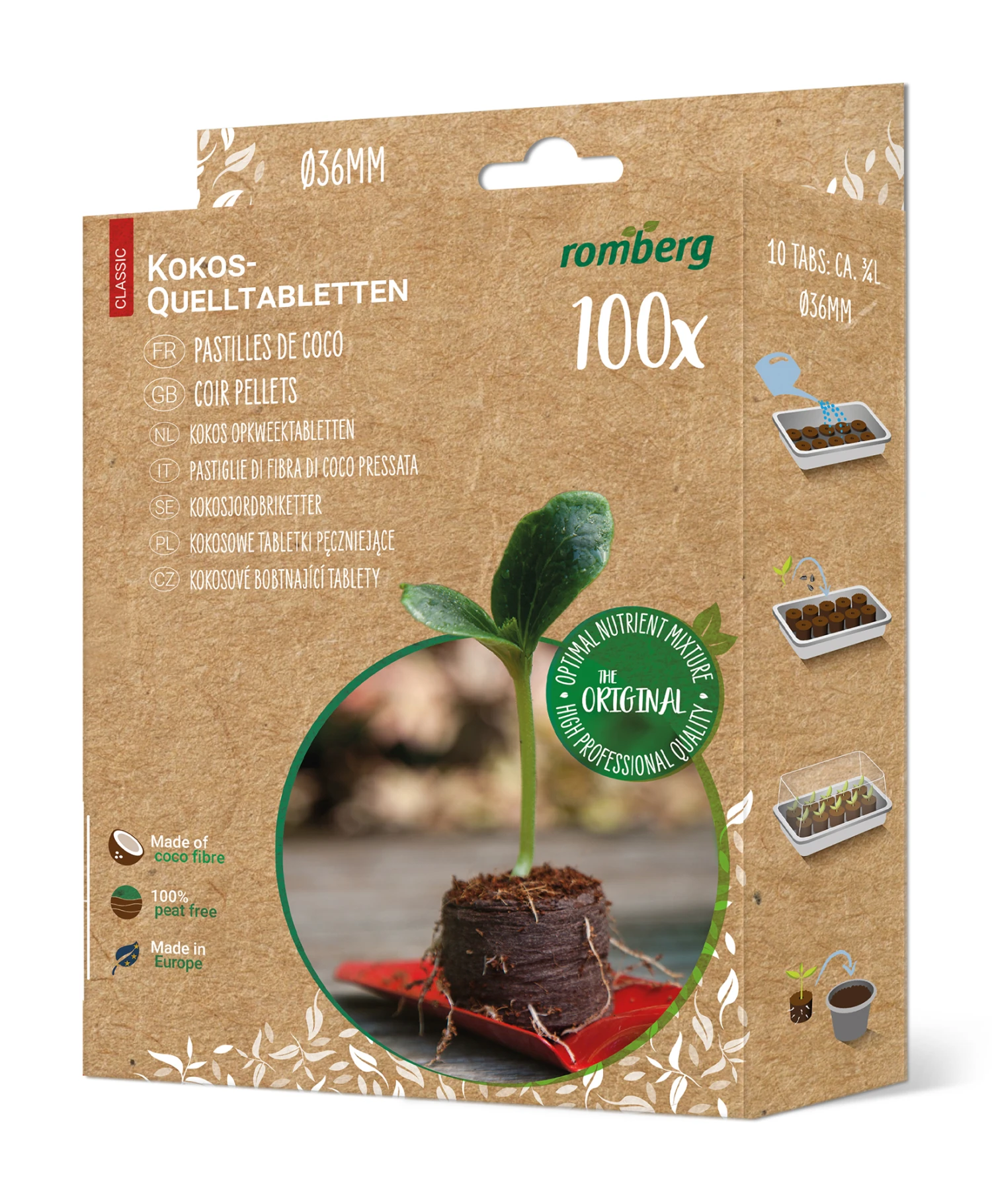 36 Mm Kokos Quelltabletten (100 Stück Im Karton) | Kokos Quelltabletten Von Romberg 3 36 Mm Kokos Quelltabletten (100 Stück Im Karton) | Kokos Quelltabletten Von Romberg