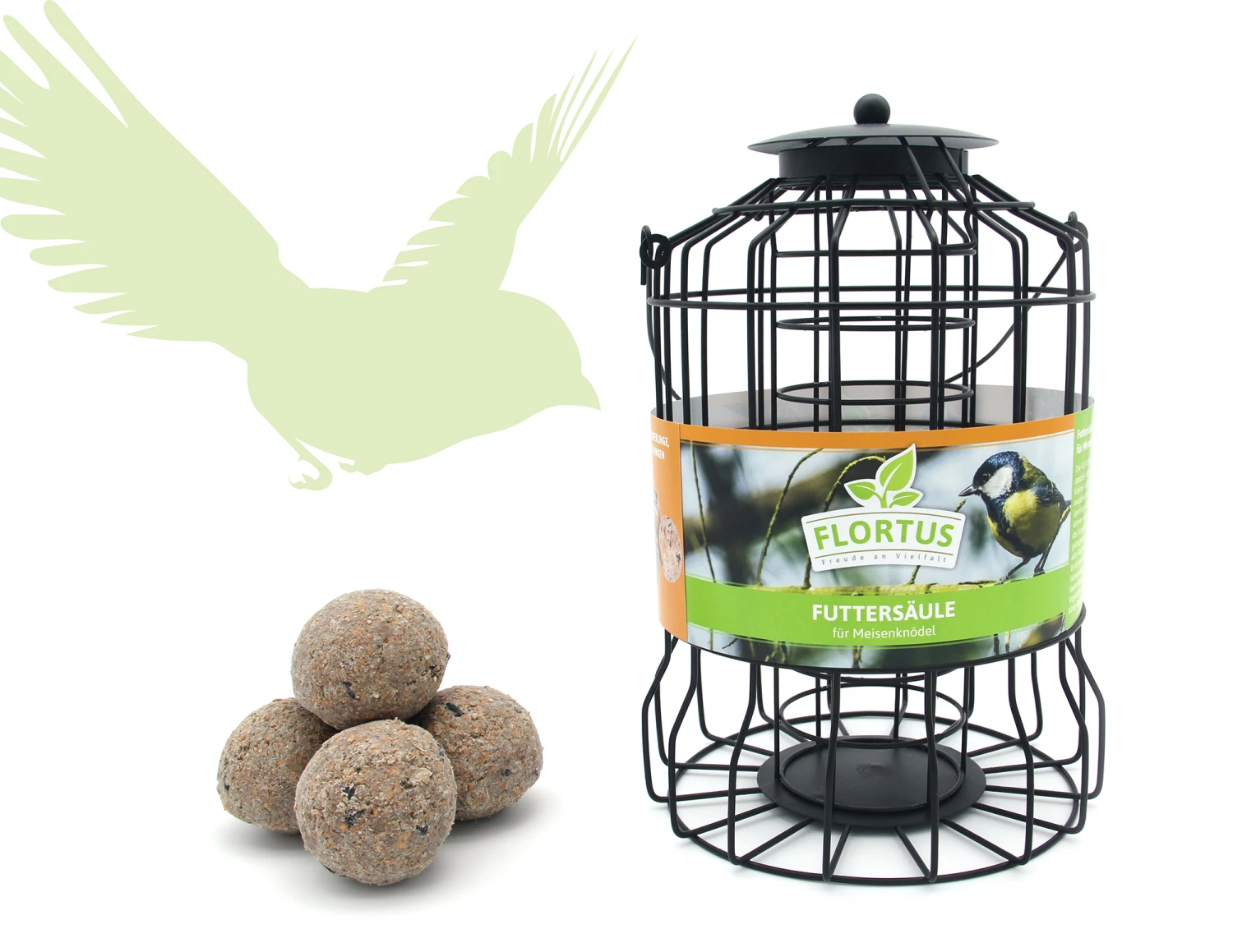 Futterspender Mit Meisenknödel (4 Stück) | Meisenknödel Von FLORTUS 3 Futterspender Mit Meisenknödel (4 Stück) | Meisenknödel Von FLORTUS