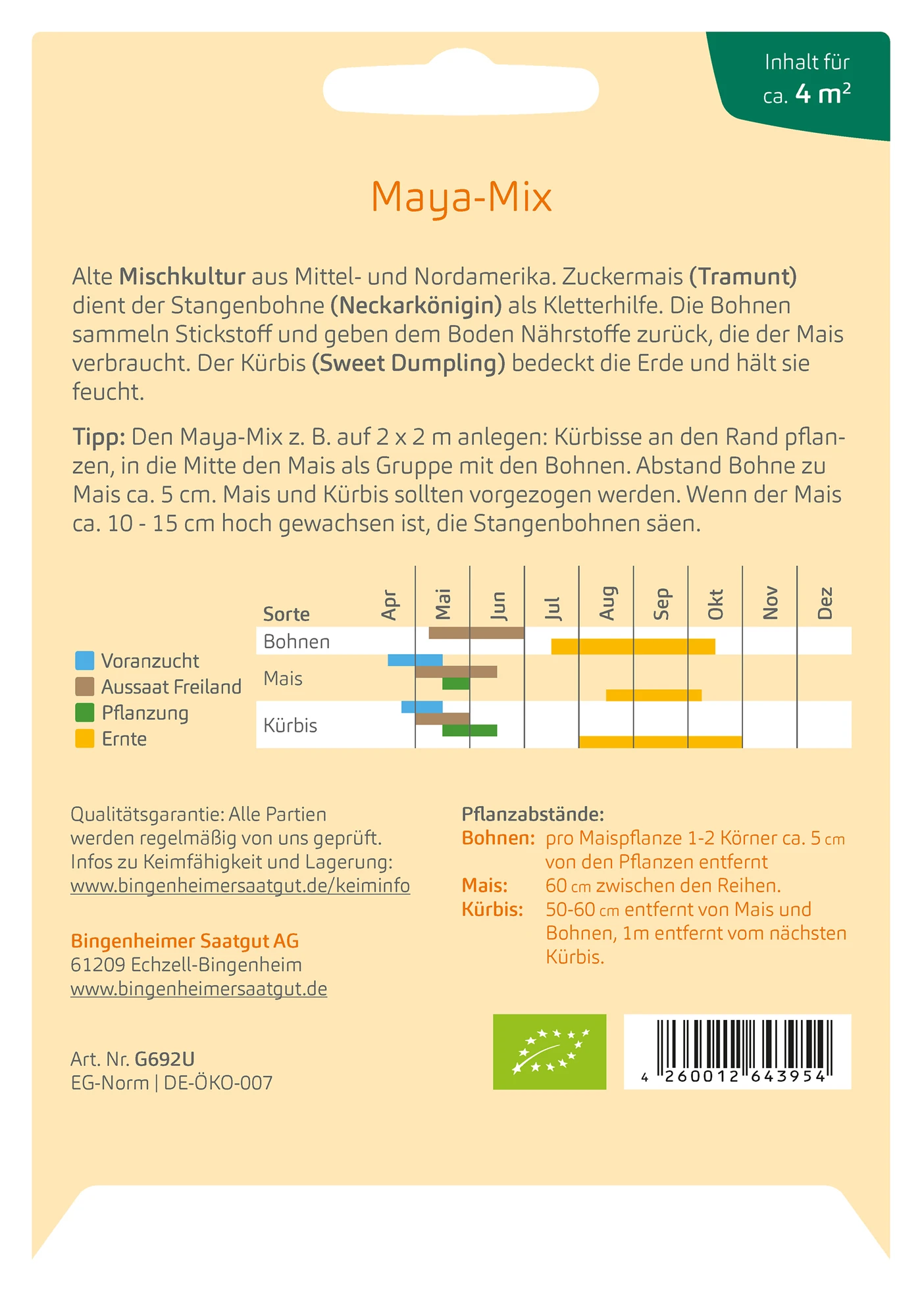 Mischung Maya-Mix | BIO Gemüsesamen-Sets Von Bingenheimer Saatgut 3 Mischung Maya-Mix | BIO Gemüsesamen-Sets Von Bingenheimer Saatgut