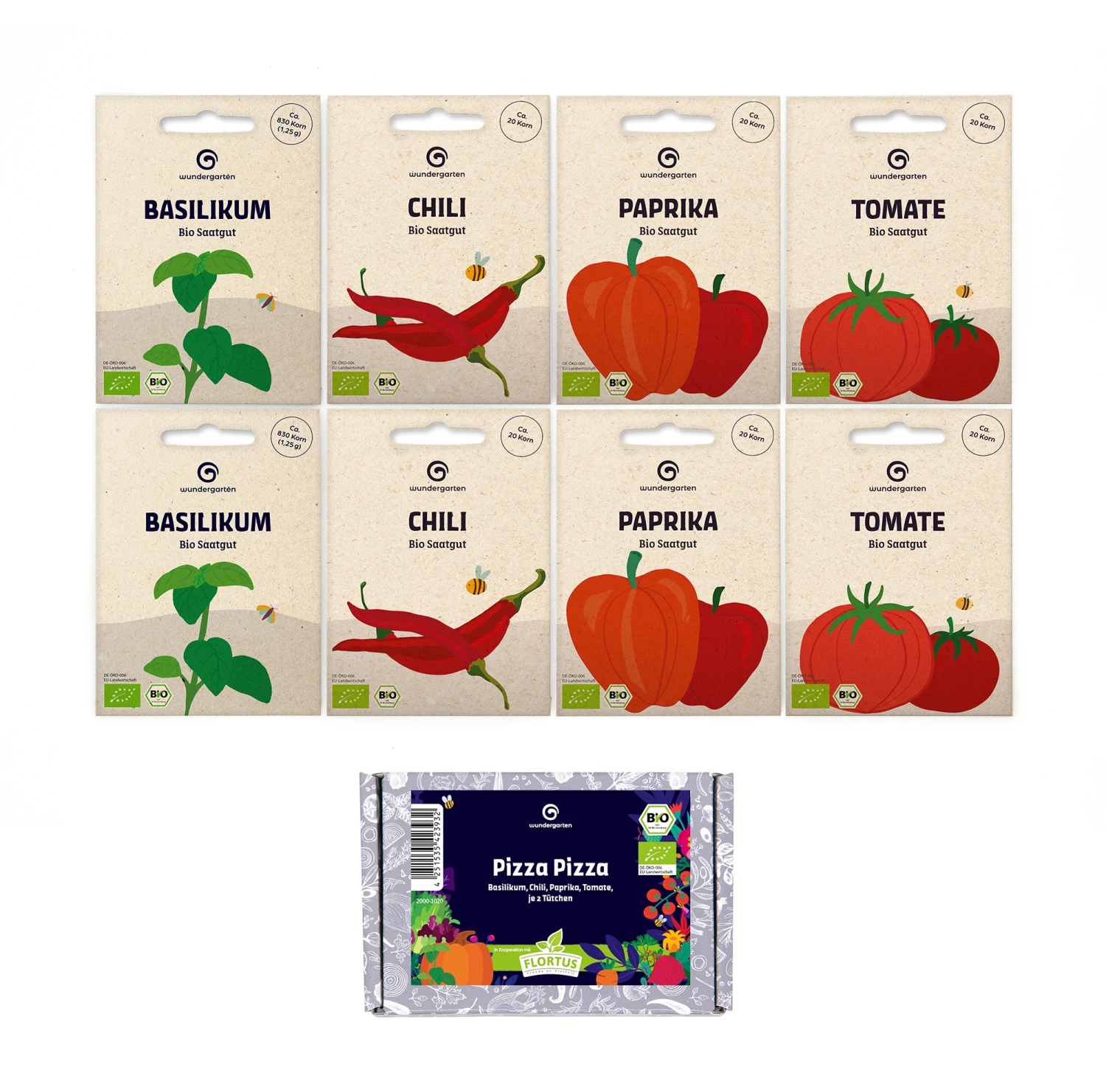 Pizza Pizza Set | BIO Gemüsesamen-Sets Von Wundergarten 3 Pizza Pizza Set | BIO Gemüsesamen-Sets Von Wundergarten