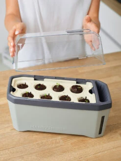 HARRY HERBS Kräutertopf Hellgrau | Kräutertöpfe Von Gusta Garden -Elho Compo Geschaft 560334 HARRY HERBS hellgrau 100B10 gg 5