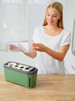 HARRY HERBS Kräutertopf Dunkelgrün | Kräutertöpfe Von Gusta Garden -Elho Compo Geschaft 560338 HARRY HERBS dunkelgruen 103B10 gg 1