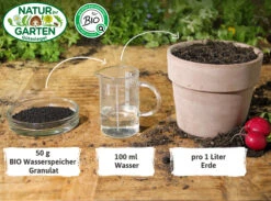 BIO Wasserspeicher Granulat | BIO Bodenbewässerung Von FLORTUS -Elho Compo Geschaft 560707 BIO Wasserspeicher Granulat 2000 0986 800g 5