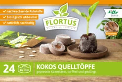 BoQube M &amp; FLORTUS Kokos Quelltöpfe (24 Stück) | Anzuchtzubehör Set Von FLORTUS -Elho Compo Geschaft 562697 BoQube M und FLORTUS Kokos Quelltoepfe 24 Stueck 2000 2385 anthrazit 4